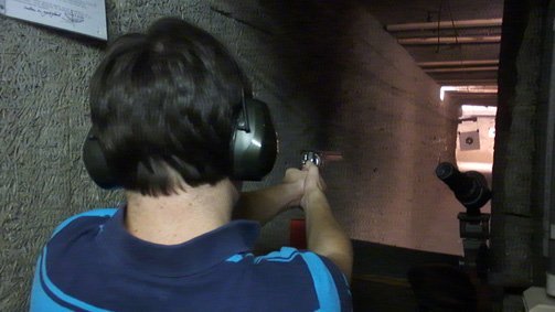 Thames Rifle Association members shooting in Belgium