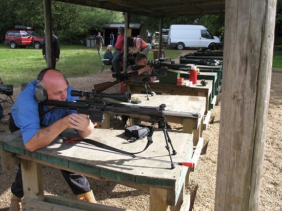 Fullbore shooting on the ranges at Bisley
